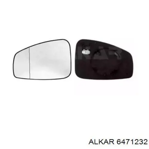 Дзеркальний елемент дзеркала заднього виду, лівого 6471232 Alkar