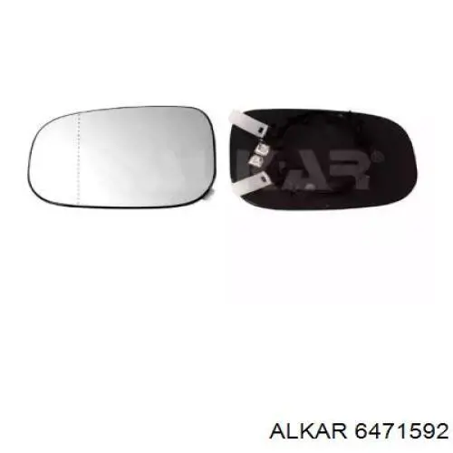 Дзеркальний елемент дзеркала заднього виду, лівого 6471592 Alkar