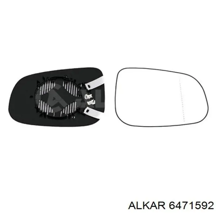 Скло дзеркала заднього виду, лівого Alkar 6471592 ціна, від 14.61 USD