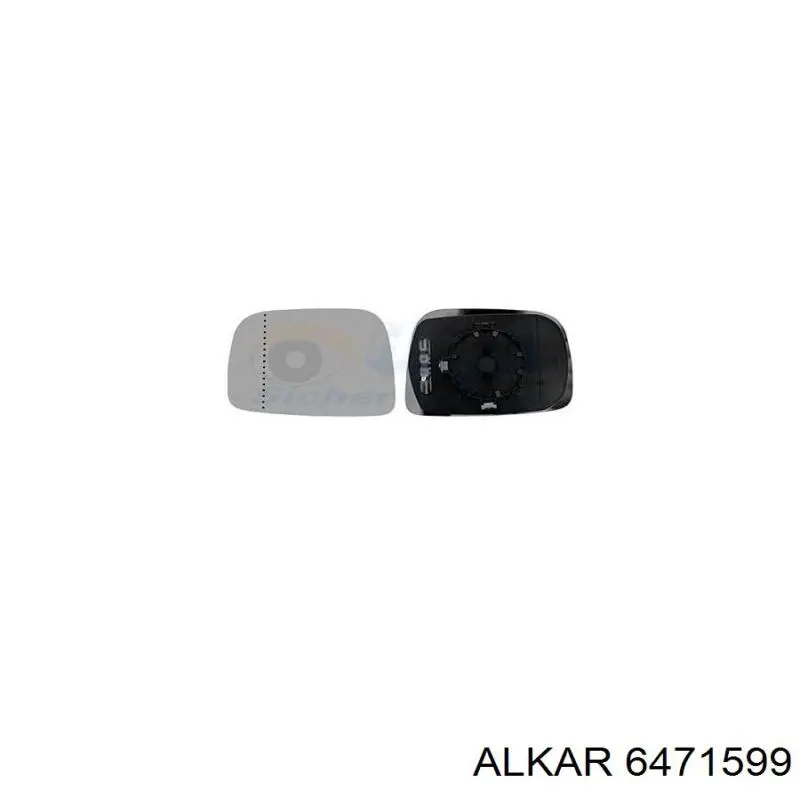 Скло дзеркала заднього виду, лівого Alkar 6471599 ціна, від 23.44 USD