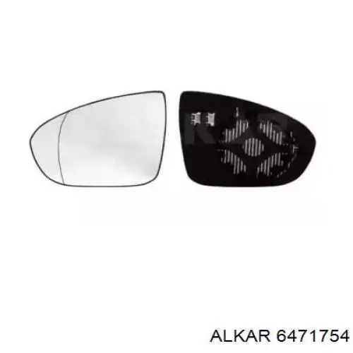 Дзеркальний елемент лівого дзеркала заднього виду Alkar 6471754 ціна, від 12.74 USD