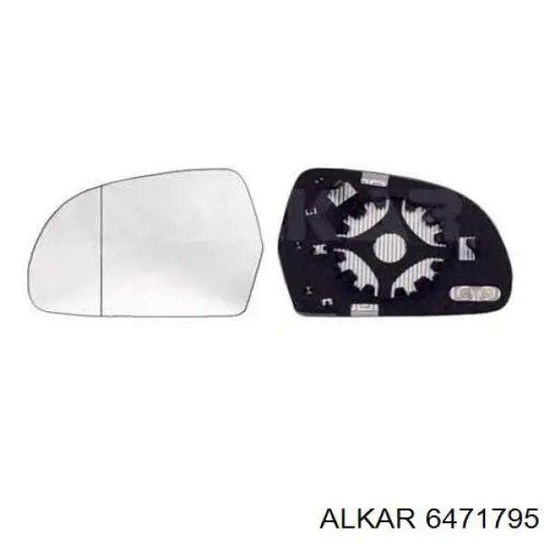 6471795 Alkar дзеркальний елемент дзеркала заднього виду, лівого