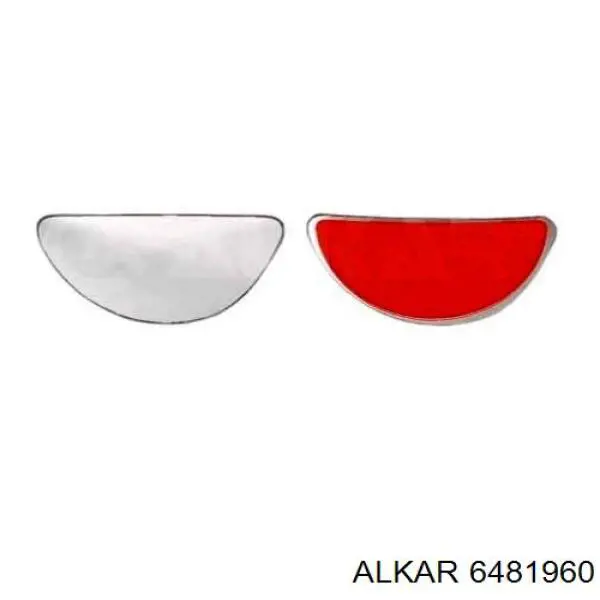 6481960 Alkar дзеркальний елемент дзеркала заднього виду, лівого
