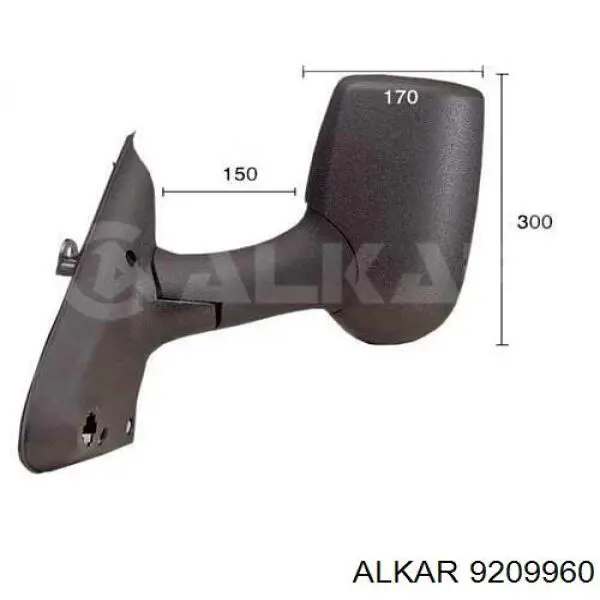 9209960 Alkar Дзеркало заднього виду, ліве