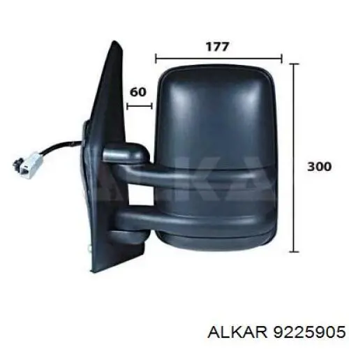 Ліве бічне дзеркало Alkar 9225905 ціна, від 60.58 USD
