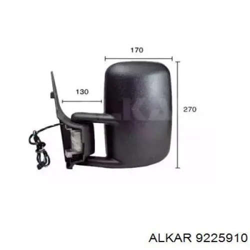 Ліве бічне дзеркало Alkar 9225910 ціна, від 60.92 USD
