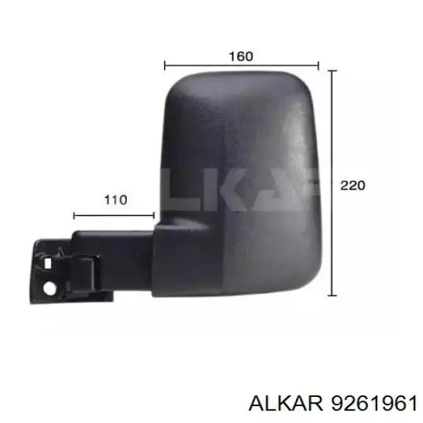 Купити 9261961 Alkar Бічне дзеркало заднього виду ліве