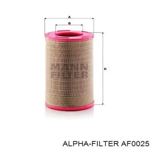 Фільтр повітряний AF0025 Alpha-filter