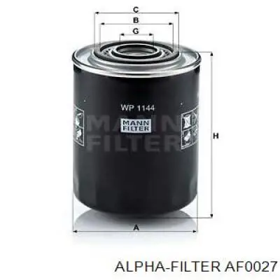 Повітряний фільтр AF0027 Alpha Filter