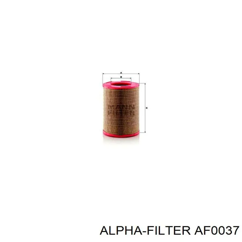 AF0037 Alpha Filter Повітряний фільтр двигуна