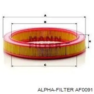 Фільтр повітряний AF0091 Alpha-filter