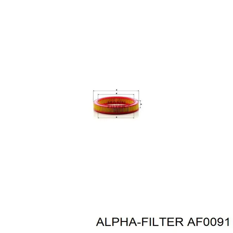 Повітряний фільтр AF0091 Alpha Filter