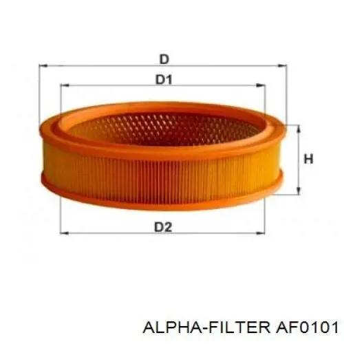 Повітряний фільтр AF0101 Alpha Filter