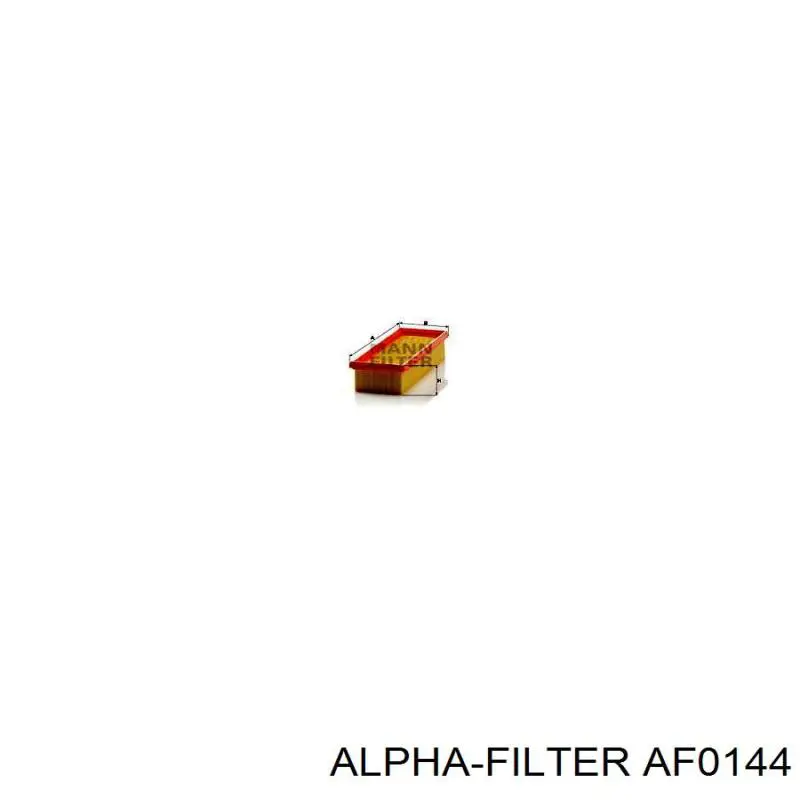 Повітряний фільтр AF0144 Alpha Filter