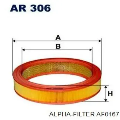 AF0167 Alpha Filter Повітряний фільтр двигуна