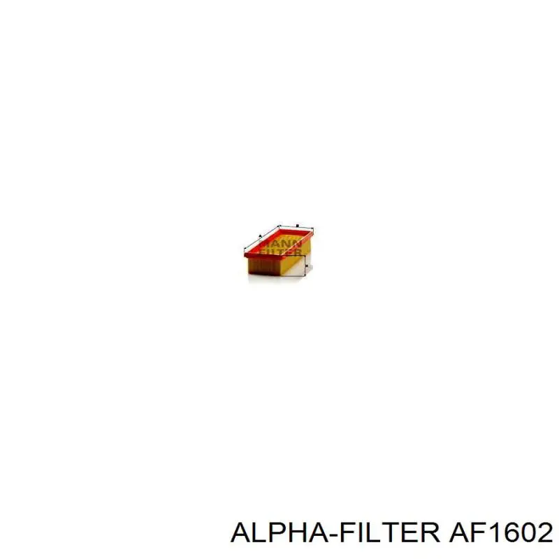 AF1602 Alpha Filter Повітряний фільтр двигуна