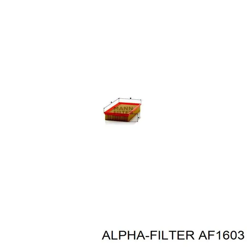 Повітряний фільтр AF1603 Alpha Filter