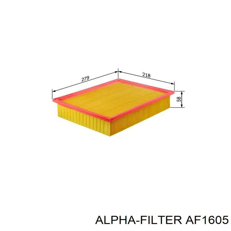 Фільтр повітряний Alpha Filter AF1605
