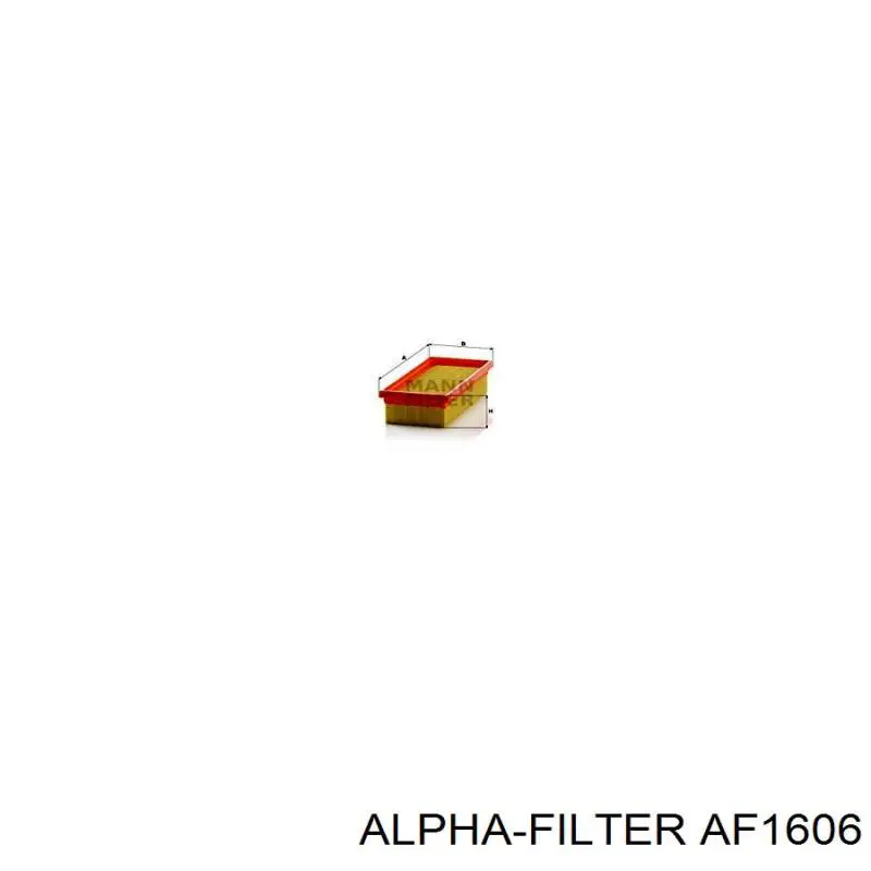 Елемент повітряного фільтра Alpha Filter AF1606 ціна, від 2.24 USD