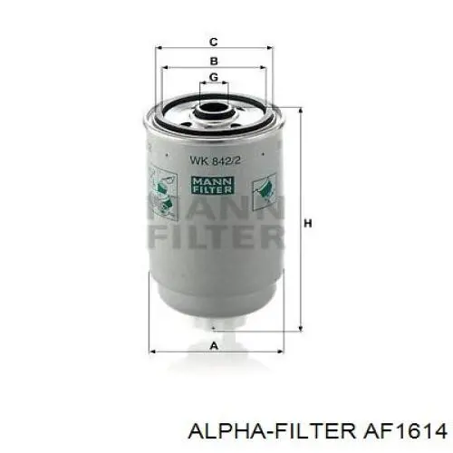Купити AF1614 Alpha Filter Автомобільний фільтр повітря