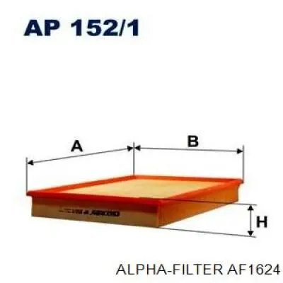 Елемент повітряного фільтра Alpha Filter AF1624 ціна, від 5.27 USD