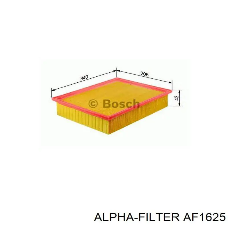 Повітряний фільтр AF1625 Alpha Filter