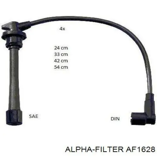 Елемент повітряного фільтра Alpha Filter AF1628 ціна, від 3.68 USD