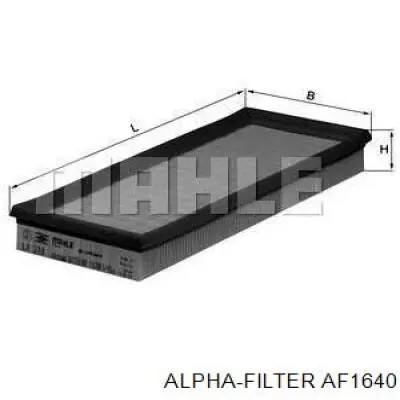 Фільтр повітряний AF1640 Alpha-filter