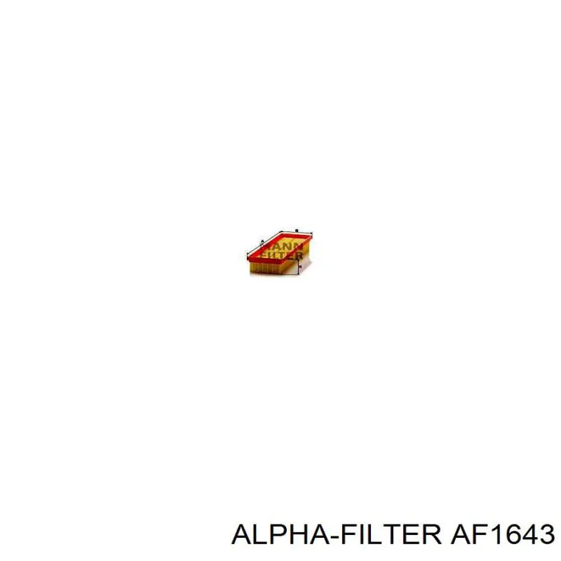 Купити AF1643 Alpha Filter Автомобільний фільтр повітря