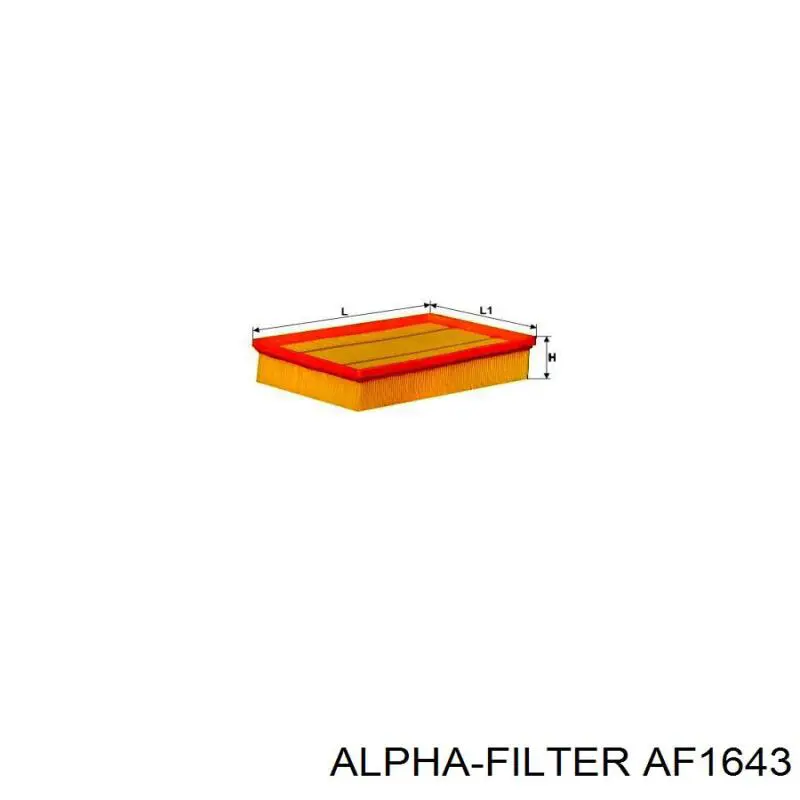 Повітряний фільтр AF1643 Alpha Filter