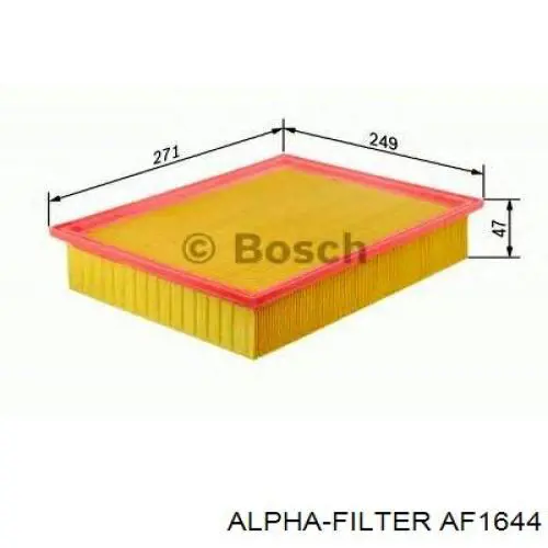 AF1644 Alpha Filter Повітряний фільтр двигуна