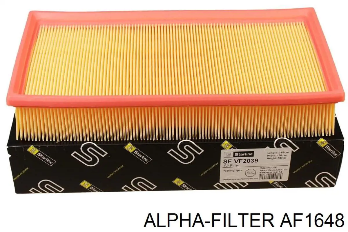 Елемент повітряного фільтра Alpha Filter AF1648 ціна, від 3.67 USD