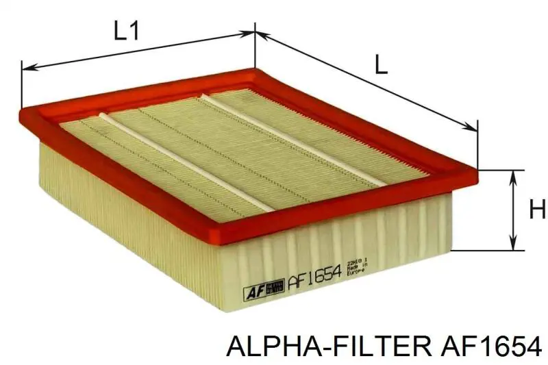 Елемент повітряного фільтра Alpha Filter AF1654 ціна, від 4.18 USD