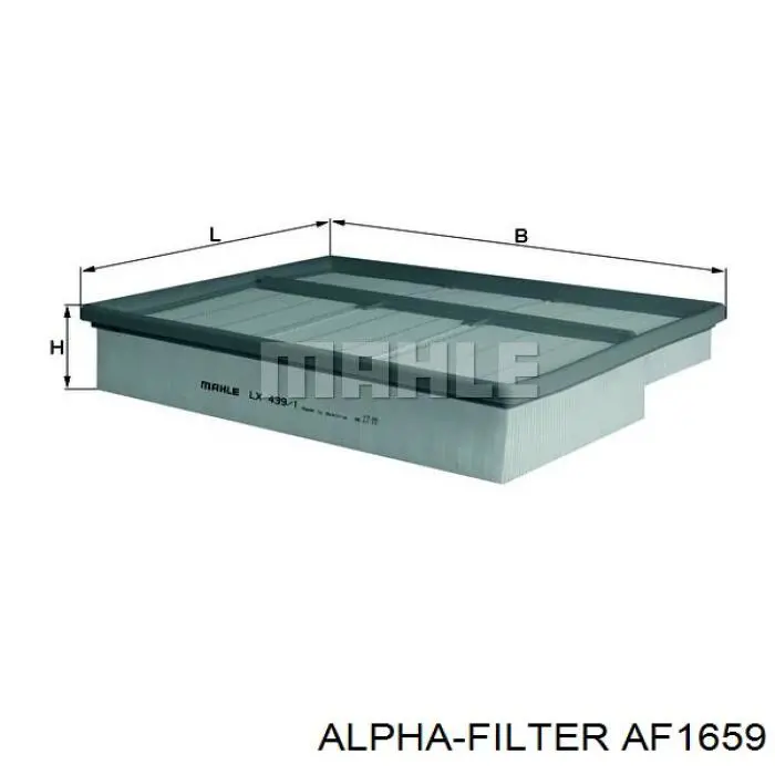 Купити AF1659 Alpha Filter Автомобільний фільтр повітря