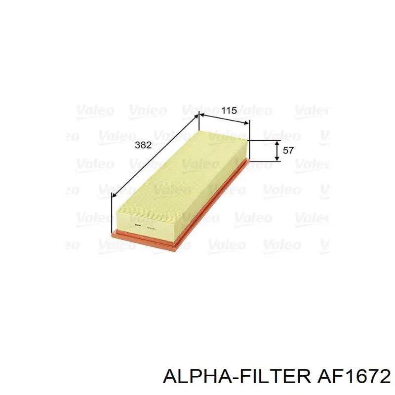 Повітряний фільтр AF1672 Alpha Filter
