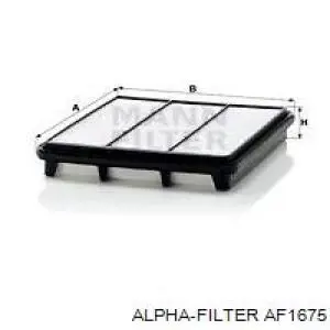 AF1675 Alpha Filter Повітряний фільтр двигуна