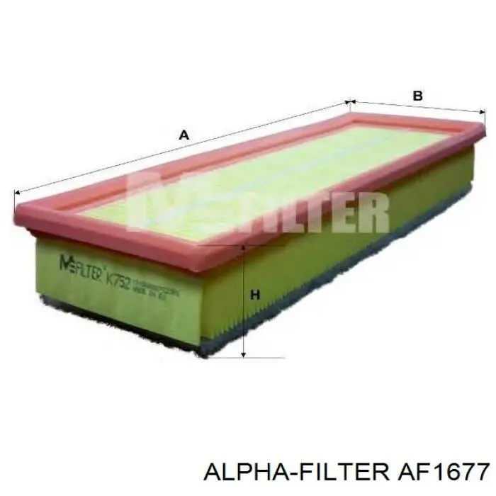 Купити AF1677 Alpha Filter Автомобільний фільтр повітря