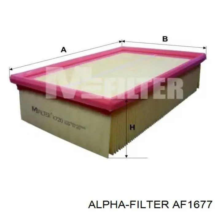 Повітряний фільтр AF1677 Alpha Filter