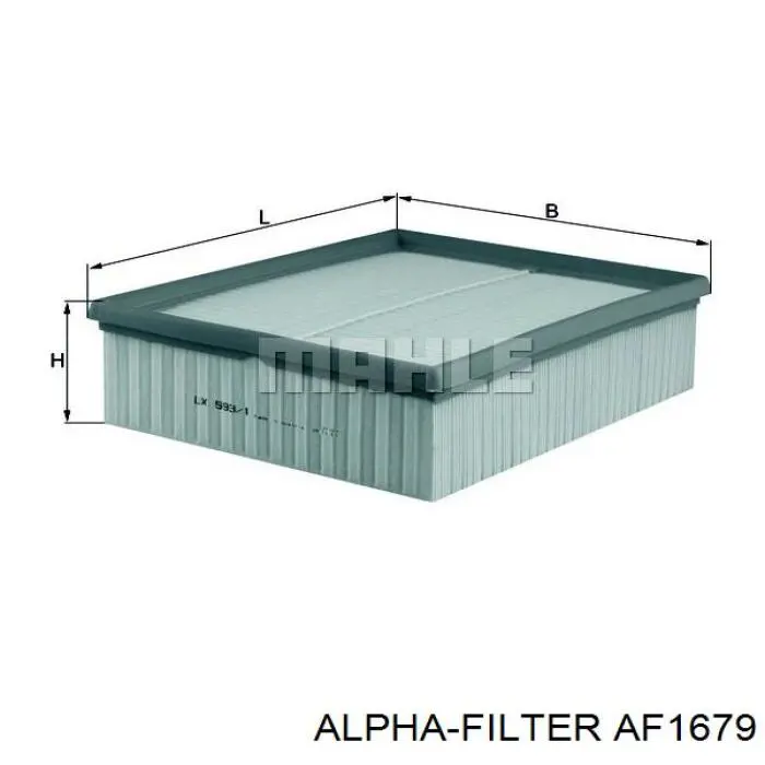 Елемент повітряного фільтра Alpha Filter AF1679 ціна, від 4.45 USD