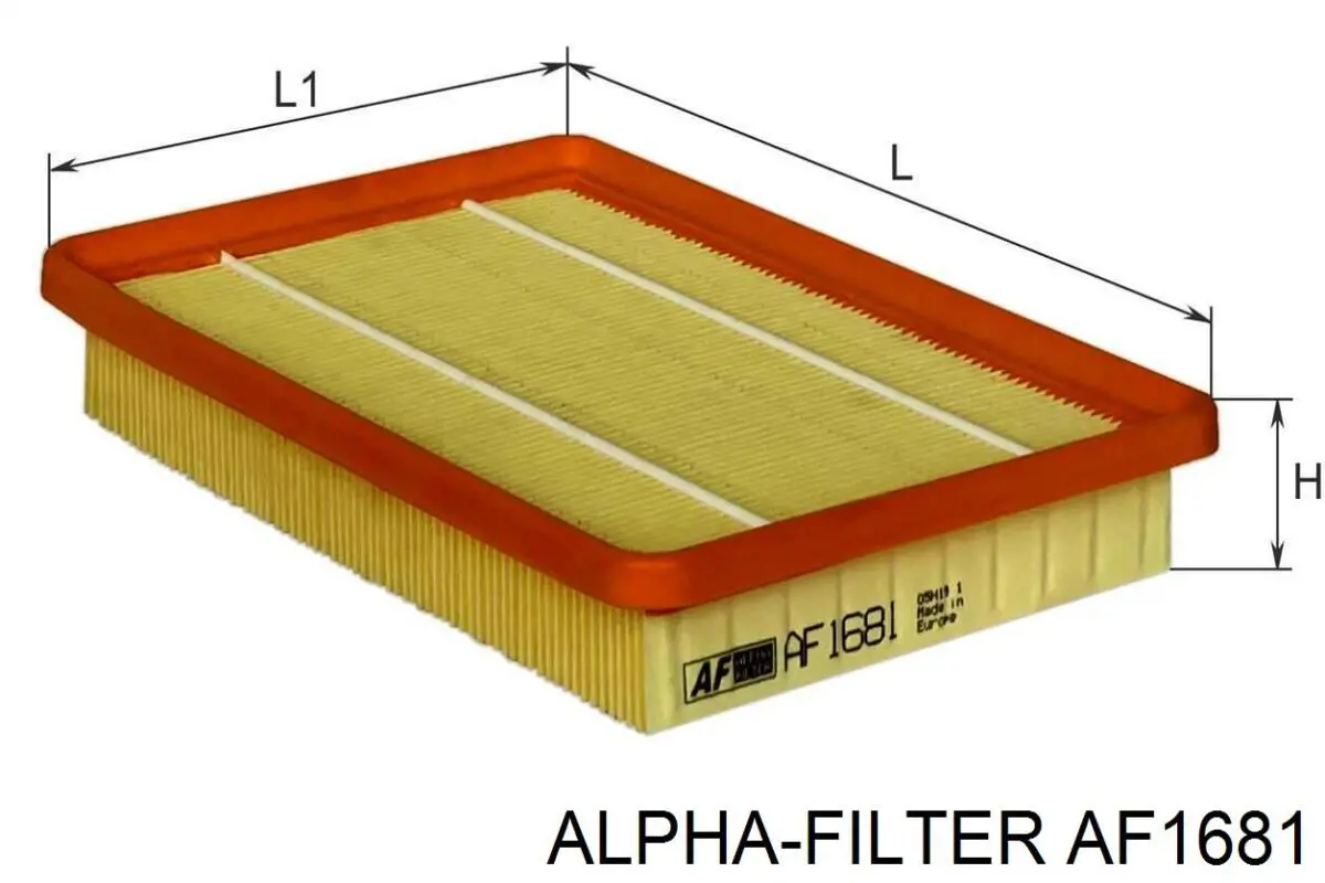 Елемент повітряного фільтра Alpha Filter AF1681 ціна, від 3.64 USD