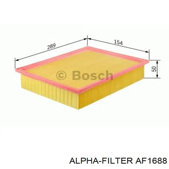 AF1688 Alpha Filter Повітряний фільтр двигуна