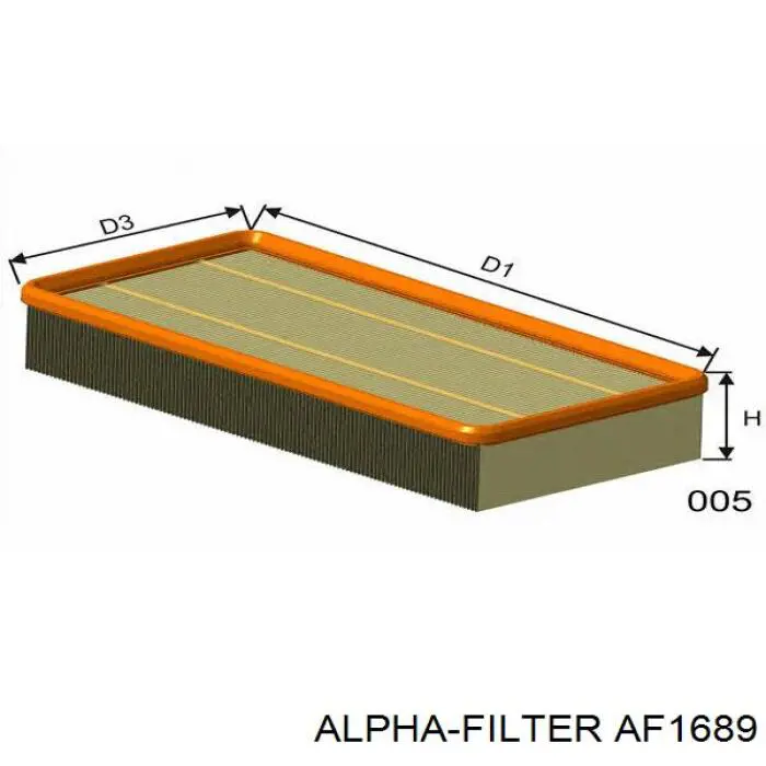 AF1689 Alpha Filter Повітряний фільтр двигуна