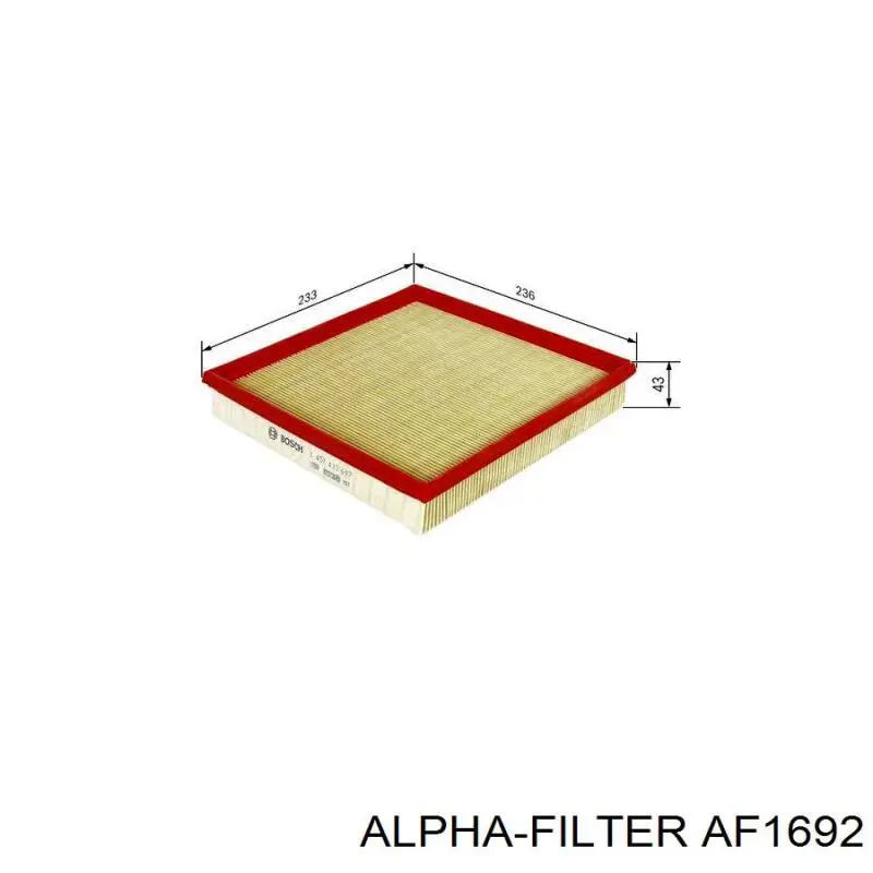 Елемент повітряного фільтра Alpha Filter AF1692 ціна, від 3.80 USD