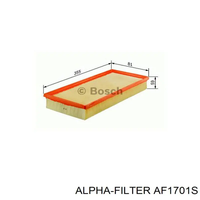 Повітряний фільтр AF1701S Alpha Filter