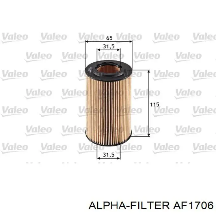 Повітряний фільтр AF1706 Alpha Filter
