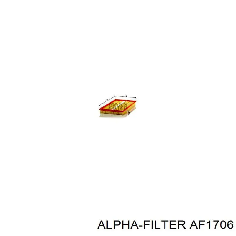 Елемент повітряного фільтра Alpha Filter AF1706 ціна, від 4.56 USD