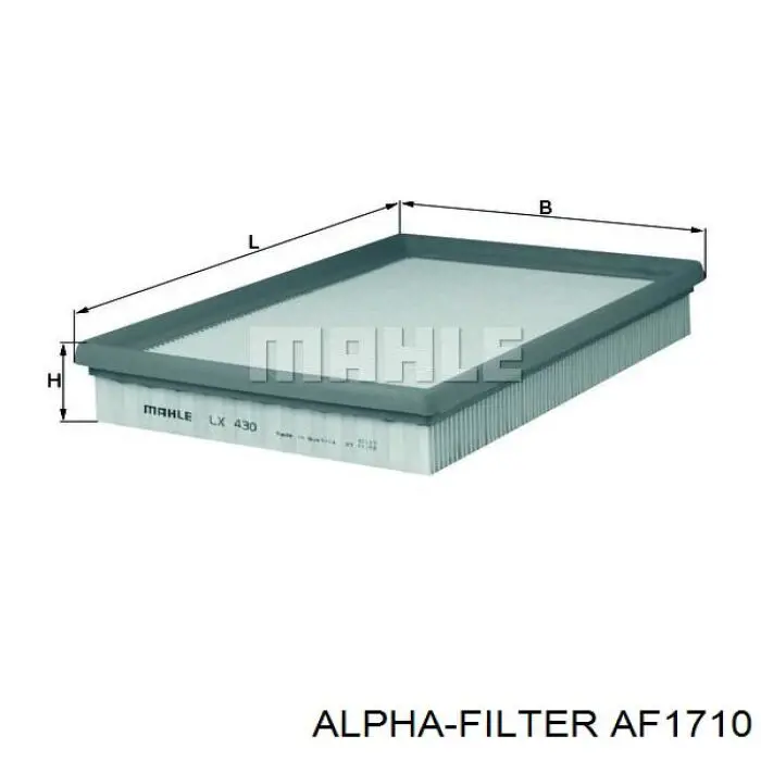 Купити AF1710 Alpha Filter Автомобільний фільтр повітря