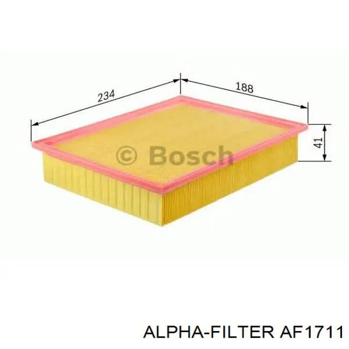 AF1711 Alpha Filter Повітряний фільтр двигуна