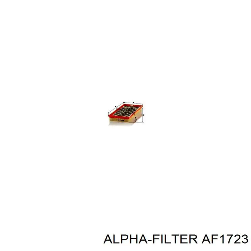 Фільтр повітряний Alpha Filter AF1723
