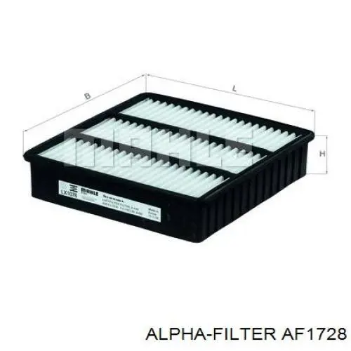 AF1728 Alpha Filter Повітряний фільтр двигуна